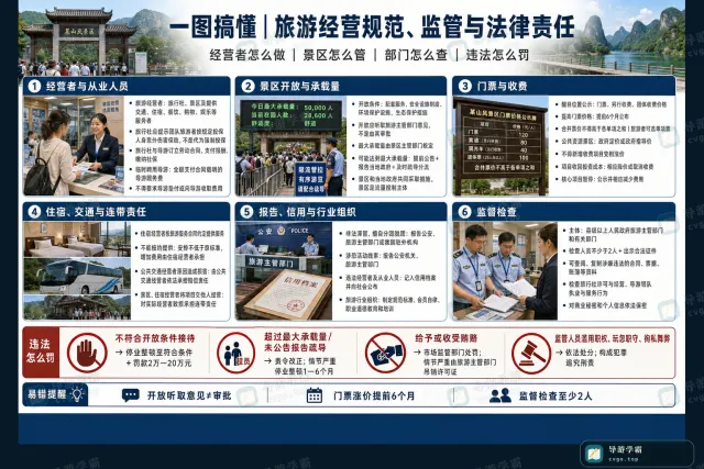 旅游经营规范、监管与法律责任：景区、从业者、检查与处罚