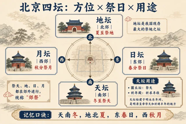 北京四坛：方位×祭日×用途